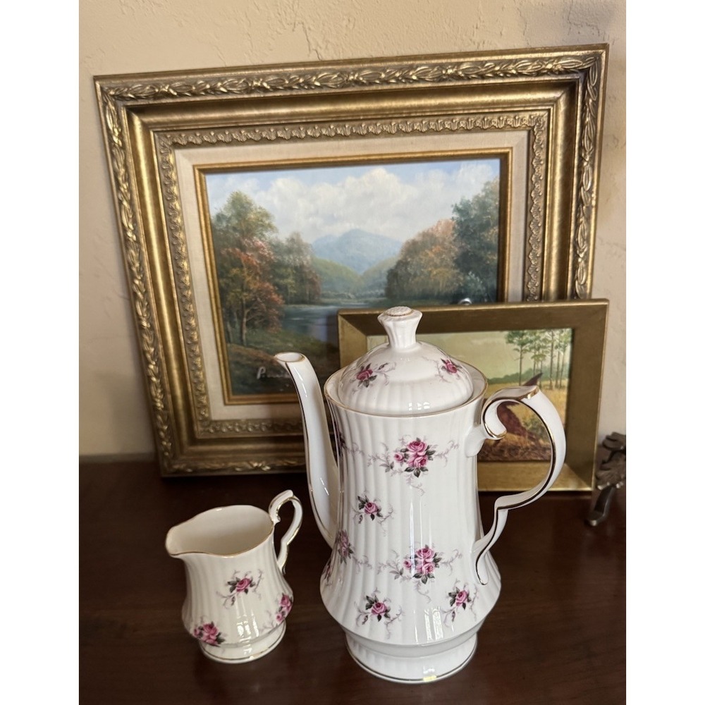 Vintage Hammersley Fine Bone China Princess House Teapot &‎ Creamer England
